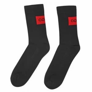 Image of Hugo Boss 2 Pack Ribbed Socks Black