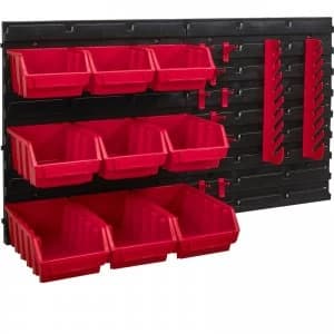 Image of Faithfull 12 Piece Wall Storage Bin and Panel Set