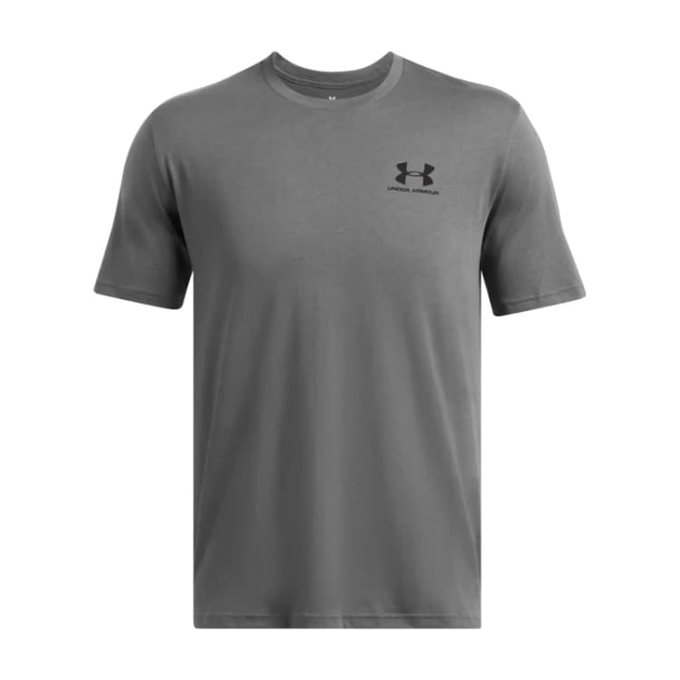 Image of Under Armour Armour UA Left Chest Logo Short Sleeve Mens Regular Fit T-Shirts M Grey 59089726390