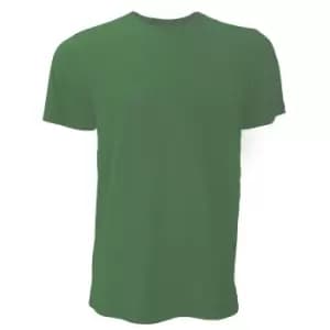 Image of Canvas Unisex Jersey Crew Neck T-Shirt / Mens Short Sleeve T-Shirt (S) (Heather Forest)