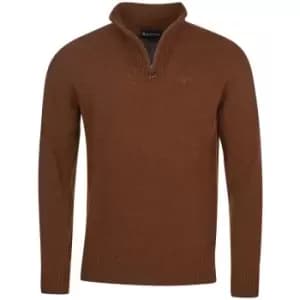 Image of Barbour Mens Essential Lambswool Half Zip Sweater Sandstone XXL