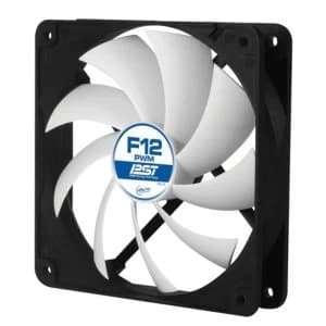 Image of Arctic F12 12cm PWM Case Fan, Black & White, 9 Blades, Fluid Dynamic, 6 Year Warranty