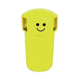Image of VFM Spacebin Hooded PlasticGalvinised Liner Face Logo 145L Ylw 394244