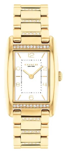 Image of Coach 14504316 Womens Reese White Rectangular Dial / Watch
