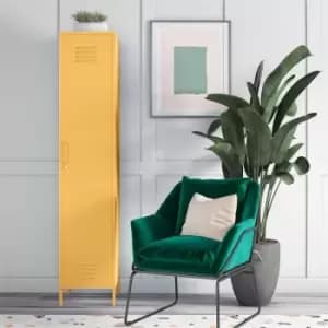 Image of Cache Single Metal Locker Storage Cabinet Yellow By Novogratz