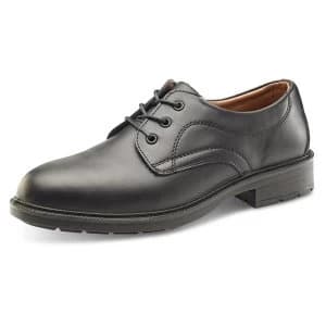 Image of Click Footwear Managers Shoe S1 Leather Upper Steel Toecap 10.5 Blk