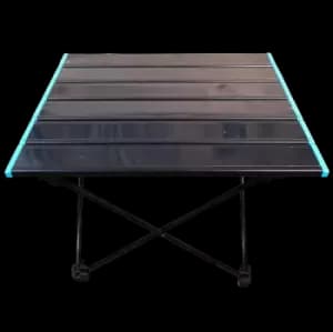 Image of 29cm Black Portable Folding Camping Table with Storage Bag