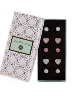Image of Jon Richard Two Tone Earrings Pack Of 5