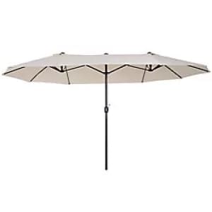 Image of Outsunny Market Umbrella 84D-030V01CW Metal, Polyester Cream White