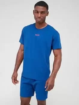 Image of HUGO Bodywear Linked Lounge T-Shirt - Blue, Navy, Size L, Men