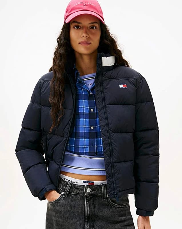 Image of Tommy Jeans Tommy Jeans Puffer Flag Jacket Navy - Tommy Jeans - Size: 3XL Navy Female 3XL PV77909