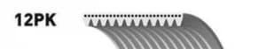 Image of Micro-V Multi-Ribbed Belt Gates 12PK717