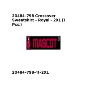 Image of 20484-798 Crossover Sweatshirt - Royal - 2XL (1 Pcs.)