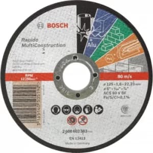 Image of Bosch Rapido MultiConstruction Cutting Disc 125mm 1.6mm 22mm