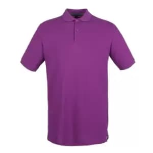Image of Henbury Mens Modern Fit Cotton Pique Polo Shirt (XL) (Magenta)
