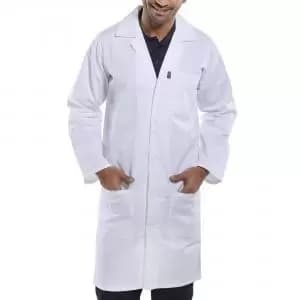 Image of Beeswift Poly Cotton Warehouse Coat White 54 PCWCW54