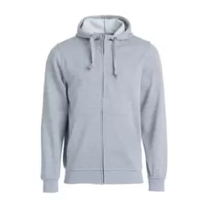 Image of Clique Mens Basic Full Zip Hoodie (XS) (Grey Melange)