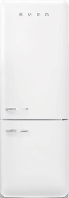 Image of Smeg 50s Style Retro Right Hand Hinge FAB38RWH6 205cm Frost Free Fridge Freezer - White - D Rated