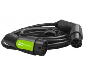Image of EV10 - Black - Type 2 - Type 2 - Angled - Angled - IP55