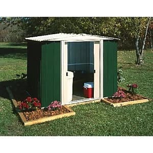 Image of Rowlinson Metal Apex Shed with Floor 8 x 6 ft