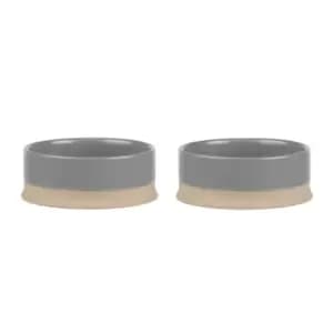 Image of Scruffs Scandi 2pc Bowl Set - Grey 14cm