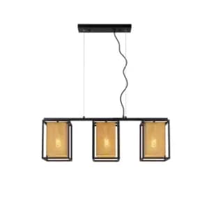 Image of Sansa Modern Bar Pendant Light - 3xE27 - Black