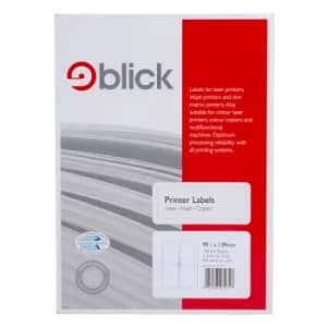 Image of Blick Copier Labels A4 4 (99.1 x 139mm) per Sheet, 100 Sheets