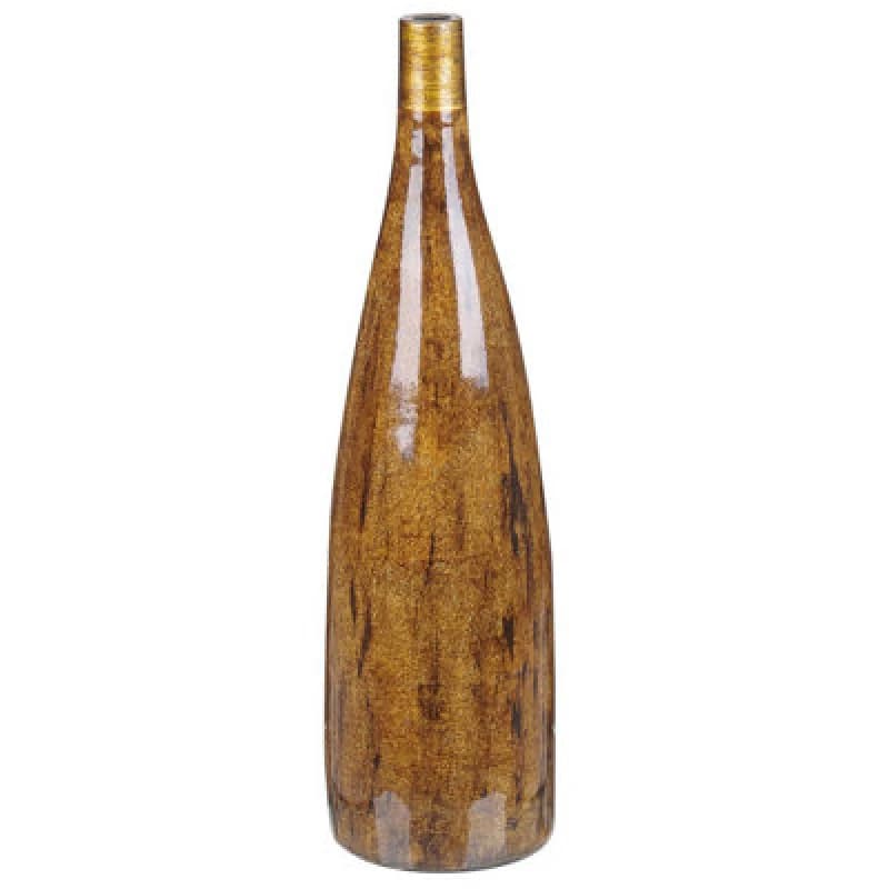 Image of Beliani Flower Vase Burgos Ceramic 52cm Brown