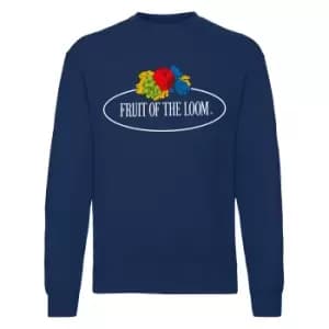 Image of Fruit of the Loom Mens Vintage Big Logo Set-in Sweatshirt (XXL) (Deep Navy)