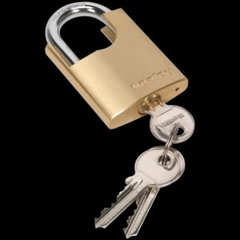 Image of Sealey Brass Padlock Shrouded Shackle 50mm Standard