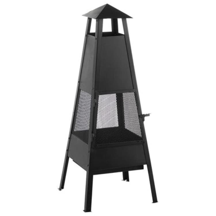 Image of Beliani Fire Pit Yasur Metal Black