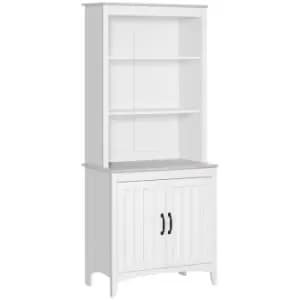 Image of Homcom 180Cm Kitchen Cupboard 2-Door Storage Cabinet With Shelves Countertop