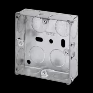 Image of Click Scolmore Essentials 1 Gang 25MM K/O Galvanised Metal Back Box - WA093