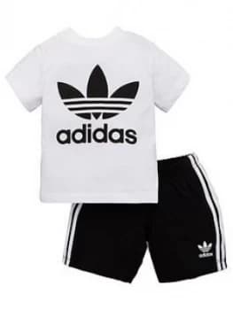Image of Adidas Originals Shorts and T-Shirt Set - White