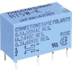 Image of PCB relays 12 Vdc 1 A 2 change overs Takamisawa RY