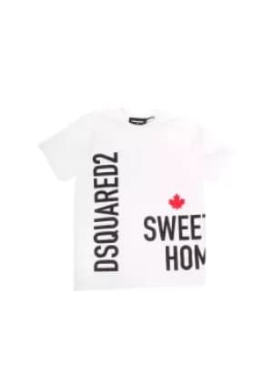 Image of DSQUARED2 Kids Short sleeve t-shirt White 95% Cotton 5% Elastane