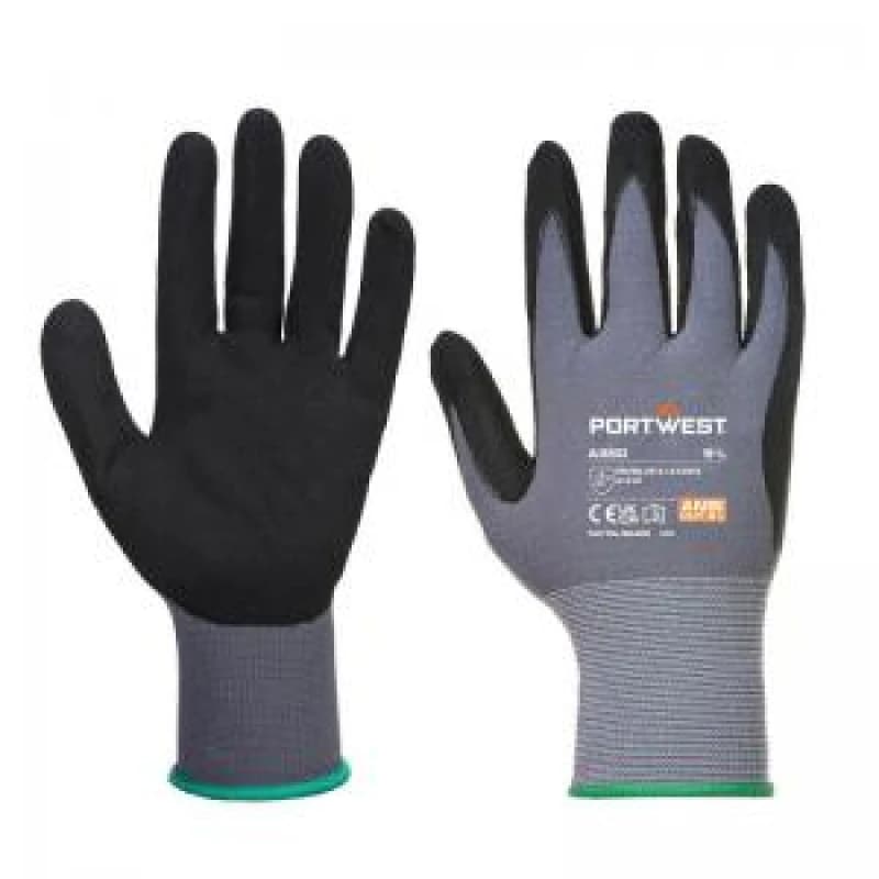 Image of Portwest DermiFlex Nitrile Foam Gloves A350BKRXXXL Colour: Black