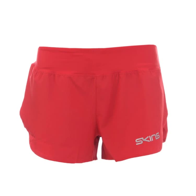 Image of Skins Running Shorts Womens - Red Red 8