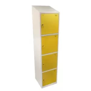 Image of Four Tier Hero Metal Locker, Blue Doors, 1950H x 450W x 450D