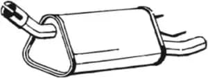 Image of VEGAZ Rear silencer OS-337 End silencer,Rear exhaust silencer OPEL,VAUXHALL,Corsa B Schragheck (S93),Corsa B Caravan (S93),Corsa B Kastenwagen (S93)