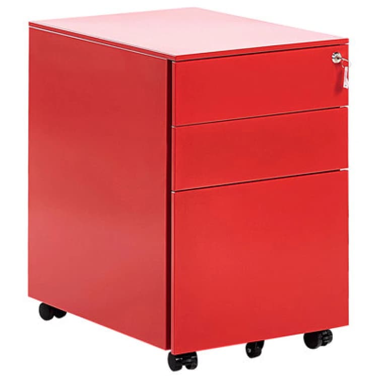 Image of Beliani Storage Unit Cami Metal Red