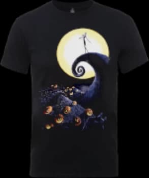 Image of Disney The Nightmare Before Christmas Jack Skellington Pumpkin King Colour Black T-Shirt - XXL - Black