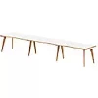 Image of dynamic Computer Desk Oslo OSR314WHT White 4200 mm x 800 mm x 730 mm