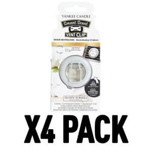 Image of Fluffy Towels (Pack Of 4) Yankee Candle Smart Scent Vent Clip