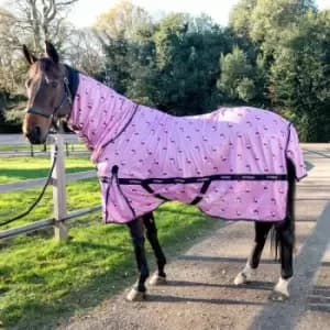 Image of Unicorn Fly Rug - 4' 3' Pink Fly Rug - Whitaker