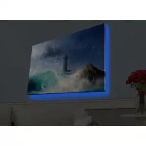 Image of 4570HDACT-050 Multicolor Decorative LED Lighted Canvas Painting