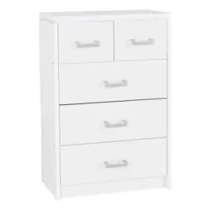 Image of Seconique Charles 3+2 Drawer Chest - White