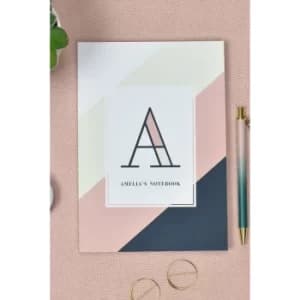 Image of Personalised Navy Blush A5 Notebook