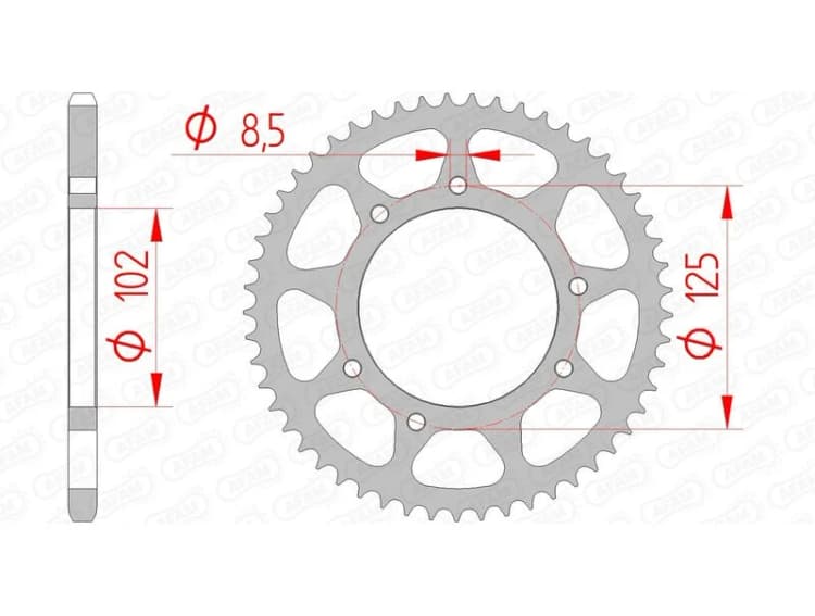 Image of AFAM Steel Standard Rear Sprocket 41100 - 420