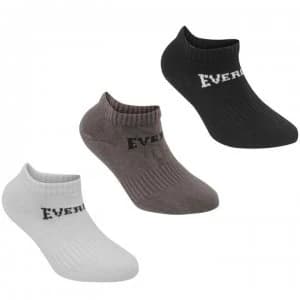 Image of Everlast 3 Pack Trainer Socks Mens - Blk/Brn/Whi